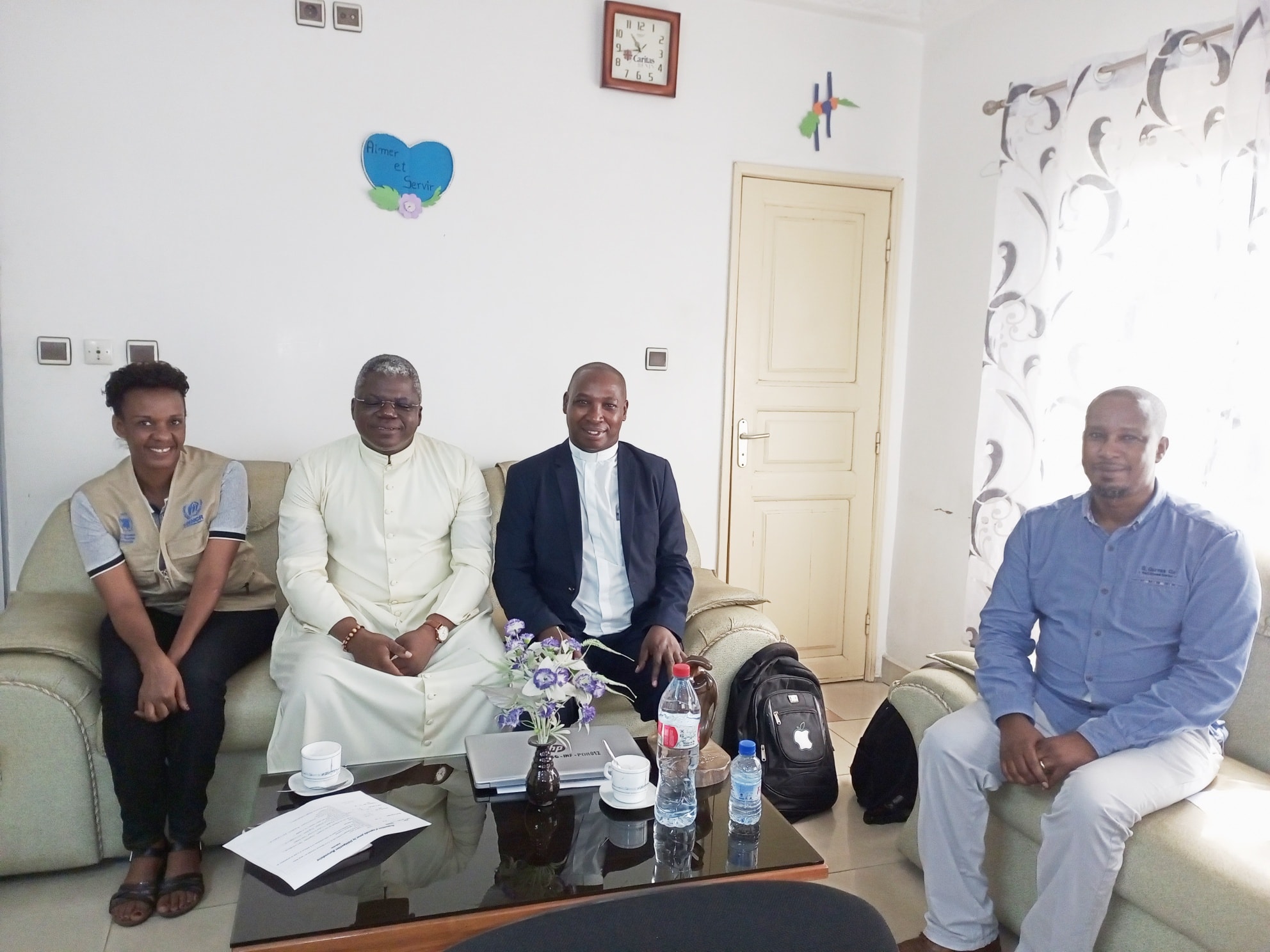 Visite de la Caritas Burundi à la Direction Nationale de Caritas Bénin