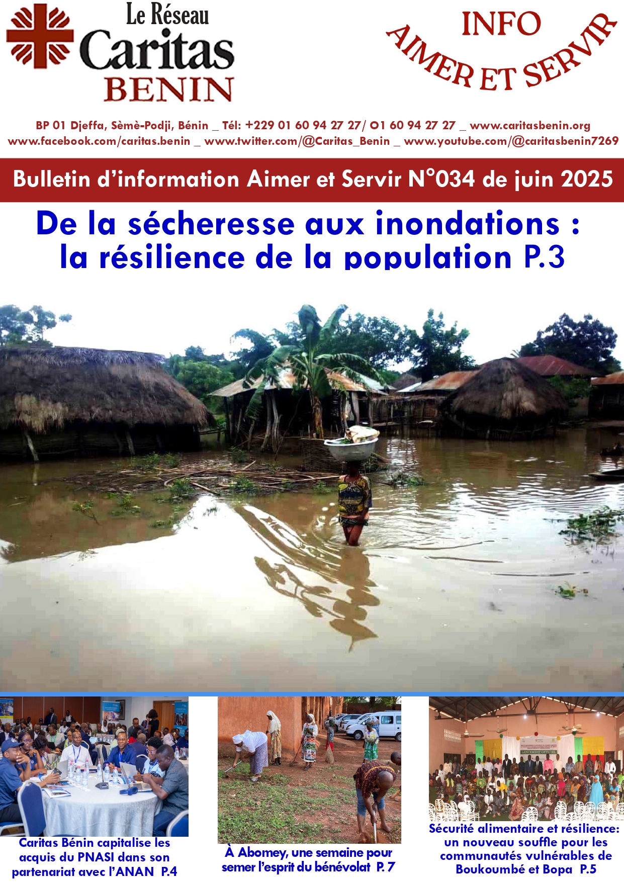 BULLETIN TRIMESTRIEL D’INFORMATION AIMER ET SERVIR N°034 DU RÉSEAU CARITAS BÉNIN DE JUIN 2025