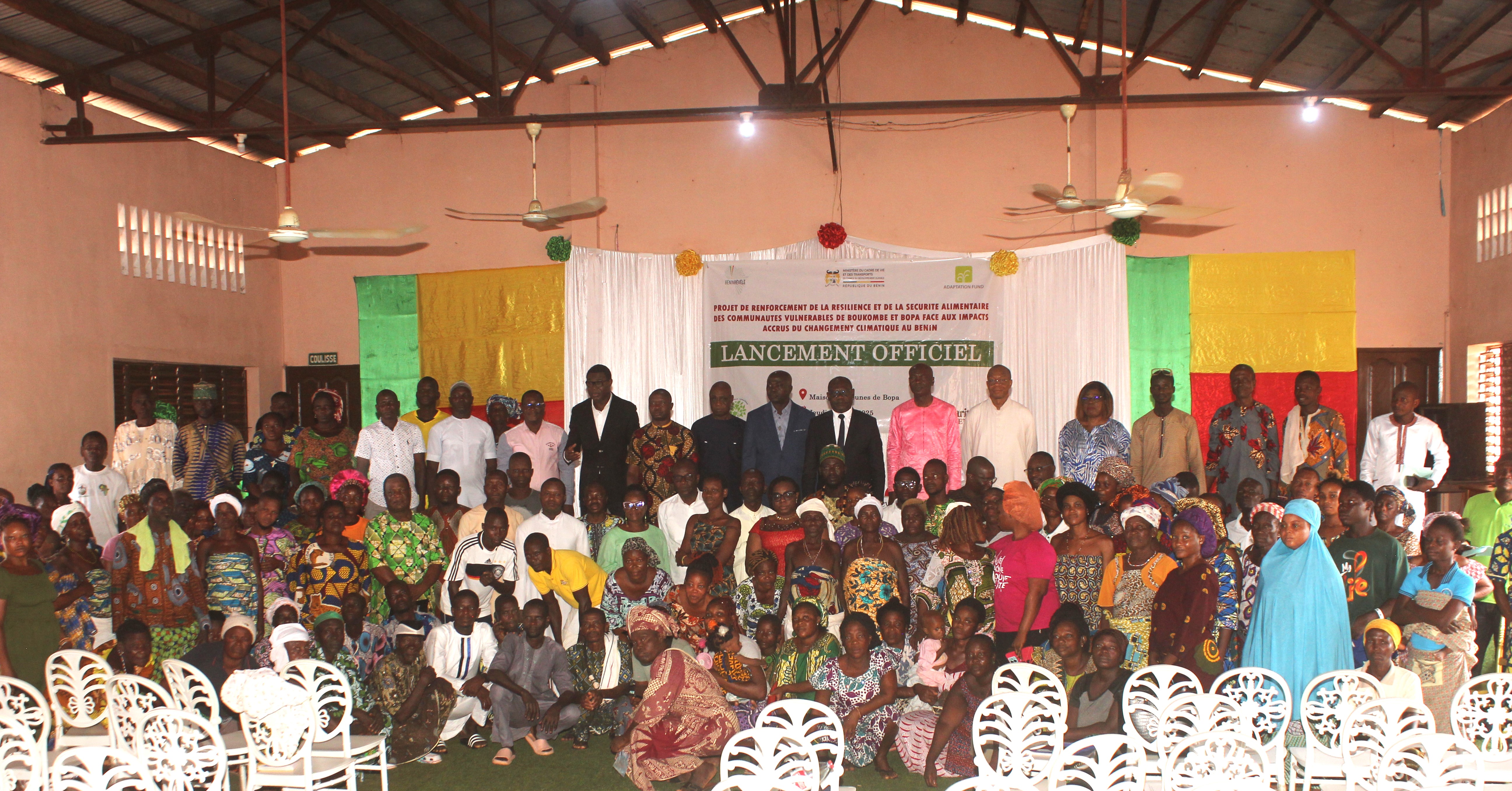 LANCEMENT OFFICIEL DU PROJET DE RENFORCEMENT DE LA RESILIENCE ET DE LA SECURITE ALIMENTAIRE DES COMMUNAUTES VULNERABLES DE BOUKOMBE ET BOPA FACE AU CHANGEMENT CLIMATIQUE